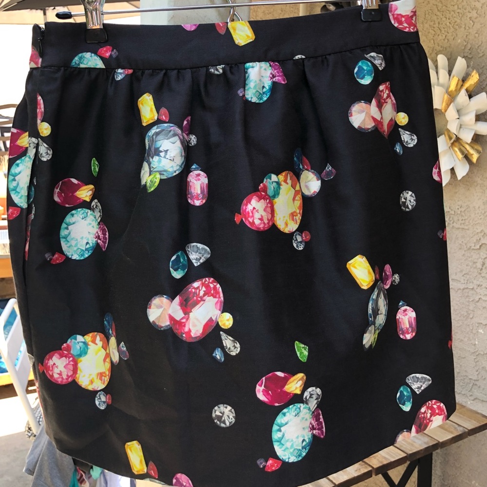 Kate Spade Black KIng’s Jewels Henrita Skirt